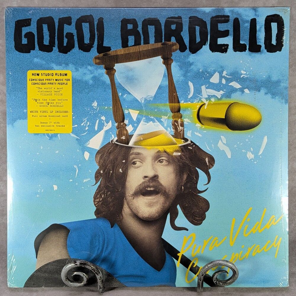 Gogol Bordello Pura Vida Conspiracy Sealed White Vinyl LP Record w/ Bonus 7"